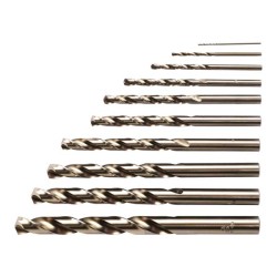 Σετ 10 τρυπάνια υψηλής ταχύτητας από ατσάλι HSS διαμέτρου 1-10mm KENDO Σετ 10 τρυπάνια υψηλής ταχύτητας από ατσάλι HSS διαμέτρου 1-10mm KENDO