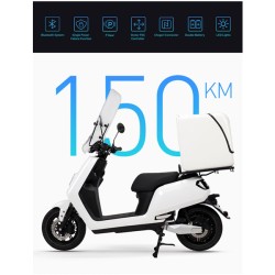 Ηλεκτρικό scooter S5 Delivery Lvneng με βάση για κουτί delivery & άθραυστο παρπρίζ  Ηλεκτρικό scooter S5 Delivery Lvneng με βάση για κουτί delivery & άθραυστο παρπρίζ