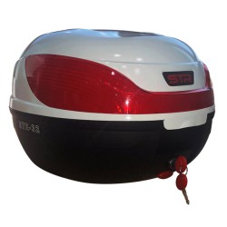 Βαλιτσάκι λευκό με κόκκινα ανακλαστικά χωρητικότητας 32lt  Βαλιτσάκι λευκό με κόκκινα ανακλαστικά χωρητικότητας 32lt