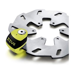 Kλειδαριά δισκόφρενου κίτρινη/μαύρη με συναγερμό ZOVII