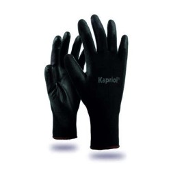 Πολυεστερικά γάντια εργασίας Skin σε μάυρο χρώμα μεγέθους 10'' KAPRIOL