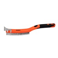 Συρματόβουρτσα με ενσωματωμένη ξύστρα στο μπροστινό μέρος μήκους 350mm KENDO Συρματόβουρτσα με ενσωματωμένη ξύστρα στο μπροστινό μέρος μήκους 350mm KENDO