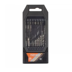 Tρυπάνια και μύτες κοβαλτίου με κυλινδρικό στέλεχος για μέταλλο σε σετ 40 τεμαχίων Kendo Tρυπάνια και μύτες κοβαλτίου με κυλινδρικό στέλεχος για μέταλλο σε σετ 40 τεμαχίων Kendo