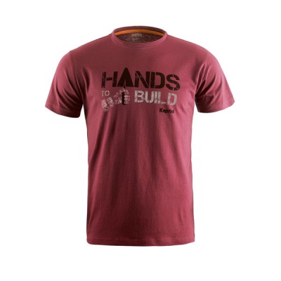 Mπλούζα T-shirt enjoy βουργουνδί χρώμα 100% βαμβακερό jersey & μεγέθους Μ