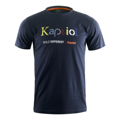 Μπλούζα T-shirt enjoy από βαμβακερό jersey ύφασμα σε μπλέ χρώμα & μεγέθους XXL Kapriol 