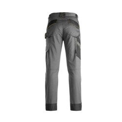 Παντελόνι εργασίας σε χρώμα γκρί-μαύρο Slick με ελαστική μέση σε μέγεθος M Kapriol  Παντελόνι εργασίας σε χρώμα γκρί-μαύρο Slick με ελαστική μέση σε μέγεθος M Kapriol