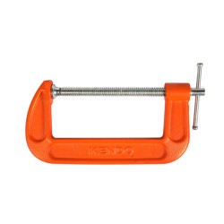 Σφιγκτήρας επαγγελματικός τύπου C από χάλυβα μεγέθους 100mm KENDO Σφιγκτήρας επαγγελματικός τύπου C από χάλυβα μεγέθους 100mm KENDO