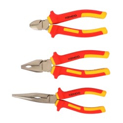 Σετ πένσα πλαγιοκόπτης και πλατυτσίμπιδο ηλεκτρολόγου VDE 10000V ΚΕΝDO Σετ πένσα πλαγιοκόπτης και πλατυτσίμπιδο ηλεκτρολόγου VDE 10000V ΚΕΝDO