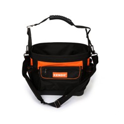 Υφασμάτινη τσάντα εργασίας με ιμάντα σε μαύρο χρώμα διαστάσεων 30x20x36cm KENDO