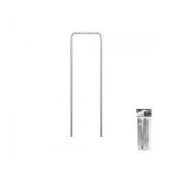 Πασσαλάκι μεταλλικό γεωυφάσματος σε σχήμα "Π" 3x20cm συσκευασία 20 τεμαχίων Bradas