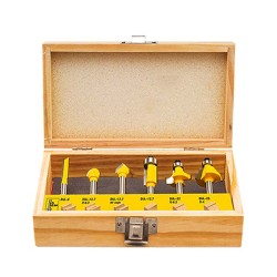 Φρέζες για ρούτερ υποδοχής σε ξύλινη συσκευασία 6 τεμαχίων UYUS TOOLS Φρέζες για ρούτερ υποδοχής σε ξύλινη συσκευασία 6 τεμαχίων UYUS TOOLS