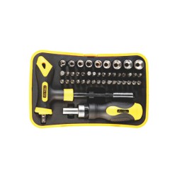 Κασετίνα 43 τεμαχίων με καρυδάκια, μύτες με μανέλα και κατσαβίδι καστανιάς  Κασετίνα 43 τεμαχίων με καρυδάκια, μύτες με μανέλα και κατσαβίδι καστανιάς