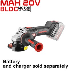 Γωνιακός τροχός μπαταρίας Brushless ρυθμιζόμενης ισχύος 125mm Keyang Γωνιακός τροχός μπαταρίας Brushless ρυθμιζόμενης ισχύος 125mm Keyang