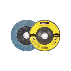 Δίσκος λείανσης μετάλλου φτερού κυρτός 80 grit & διαστάσεων 125x22.2mm UYUS TOOLS