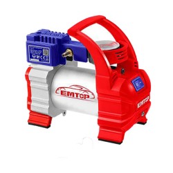Αεροσυμπιεστής αυτοκινήτου 12V DC με δαγκάνες μπαταρίας και 4 αντάπτορες Emtop Αεροσυμπιεστής αυτοκινήτου 12V DC με δαγκάνες μπαταρίας και 4 αντάπτορες Emtop