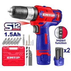 Κρουστικό δραπανοκατσάβιδο Emtop μπαταρίας λιθίου 12V  Κρουστικό δραπανοκατσάβιδο Emtop μπαταρίας λιθίου 12V
