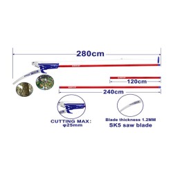 Τηλεσκοπικό ψαλίδι-πριόνι μήκους 280cm Emtop  Τηλεσκοπικό ψαλίδι-πριόνι μήκους 280cm Emtop