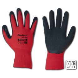Γάντια με επικάλυψη latex με μαλακή πλέξη σε κόκκινο χρώμα Νο11 BRADAS
