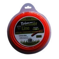 Τετράγωνη μεσινέζα σε πορτοκαλί χρώμα διαμέτρου 2.4mm και μήκους 83m ΒΑΧ 