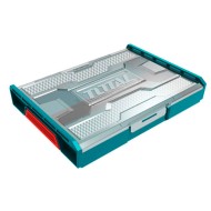 Σετ 11 βασικά εργαλεία χειρός σε πλαστική στοιβαζόμενη κασετίνα TOTAL  Σετ 11 βασικά εργαλεία χειρός σε πλαστική στοιβαζόμενη κασετίνα TOTAL