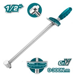 Δυναμόκλειδο από CR-V υποδοχής 1/2" με εύρος ροπής 0 - 300Nm TOTAL  Δυναμόκλειδο από CR-V υποδοχής 1/2" με εύρος ροπής 0 - 300Nm TOTAL