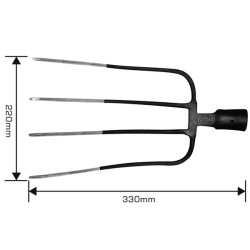 Πηρούνα μεταλλική με 4 δόντια μήκους 33cm διαστάσεων 22x41cm TOTAL Πηρούνα μεταλλική με 4 δόντια μήκους 33cm διαστάσεων 22x41cm TOTAL