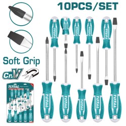 Σετ 10 μαγνητικά κατσαβίδια Soft Grip από CR-V TOTAL Σετ 10 μαγνητικά κατσαβίδια Soft Grip από CR-V TOTAL