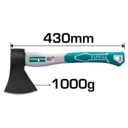 Τσεκούρι μήκους 430mm με λαβή από πλαστικό 1000gr TOTAL Τσεκούρι μήκους 430mm με λαβή από πλαστικό 1000gr TOTAL