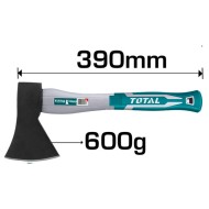 Τσεκούρι μήκους 390mm με λαβή από πλαστικό 600gr TOTAL Τσεκούρι μήκους 390mm με λαβή από πλαστικό 600gr TOTAL