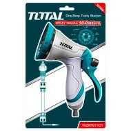 Πιστόλι νερού ρυθμιζόμενο με μεταλλικό ακροφύσιο και 10 μοτίβα ψεκασμού TOTAL