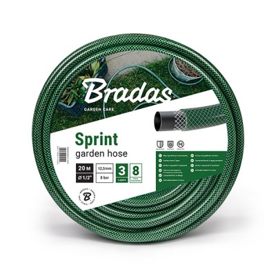 Λάστιχο ποτίσματος Sprint 1/2'' 30m από εύκαμπτο PVC Bradas