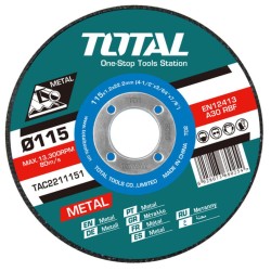 TOTAL ΔΙΣΚΟΣ ΚΟΠΗΣ ΙΝΟΧ - ΜΕΤΑΛΛΟΥ 115 Χ 1.2mm ΣΕ ΜΕΤΑΛΛΙΚΟ ΚΟΥΤΑΚΙ (TAC2211155) TOTAL ΔΙΣΚΟΣ ΚΟΠΗΣ ΙΝΟΧ - ΜΕΤΑΛΛΟΥ 115 Χ 1.2mm ΣΕ ΜΕΤΑΛΛΙΚΟ ΚΟΥΤΑΚΙ (TAC2211155)