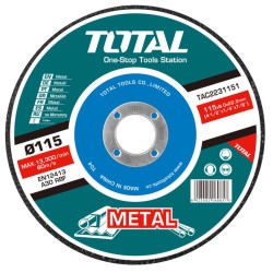 TOTAL ΔΙΣΚΟΣ ΛΕΙΑΝΣΕΩΣ ΜΕΤΑΛΛΟΥ Φ - 115 Χ 6mm (TAC2231151) TOTAL ΔΙΣΚΟΣ ΛΕΙΑΝΣΕΩΣ ΜΕΤΑΛΛΟΥ Φ - 115 Χ 6mm (TAC2231151)