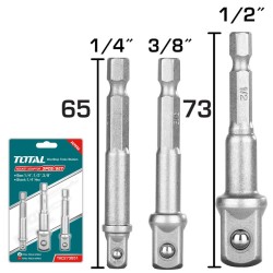 TOTAL ΣΕΤ ΑΝΤΑΠΤΟΡΕΣ 1/4" - 3/8" - 1/2" 3ΤΕΜ (TAC273651) TOTAL ΣΕΤ ΑΝΤΑΠΤΟΡΕΣ 1/4" - 3/8" - 1/2" 3ΤΕΜ (TAC273651)