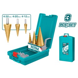 Σετ 3 τεμάχια τρυπάνια κωνικά  4-12mm, 4-20mm, 4-32mm TOTAL Σετ 3 τεμάχια τρυπάνια κωνικά  4-12mm, 4-20mm, 4-32mm TOTAL