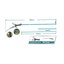 Τηλεσκοπικό ψαλίδι - πριόνι μήκους 120-240cm ΤΟΤΑL Τηλεσκοπικό ψαλίδι - πριόνι μήκους 120-240cm ΤΟΤΑL