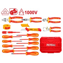 Κασετίνα με 16 εργαλεία χειρός μονωμένα 1000V VDE TOTAL Κασετίνα με 16 εργαλεία χειρός μονωμένα 1000V VDE TOTAL