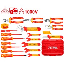 Κασετίνα με 19 εργαλεία χειρός μονωμένα 1000V VDE TOTAL Κασετίνα με 19 εργαλεία χειρός μονωμένα 1000V VDE TOTAL