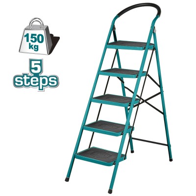 Μεταλλικό σκαμπό - σκάλα με 5 σκαλοπάτια THLAD09051 TOTAL 