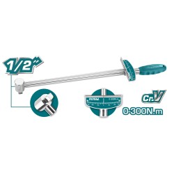 Δυναμόκλειδο από CR-V υποδοχής 1/2" με εύρος ροπής 0 - 300Nm TOTAL  Δυναμόκλειδο από CR-V υποδοχής 1/2" με εύρος ροπής 0 - 300Nm TOTAL