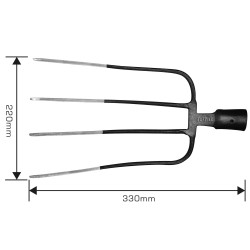 Πηρούνα μεταλλική με 4 δόντια μήκους 33cm διαστάσεων 22x41cm TOTAL Πηρούνα μεταλλική με 4 δόντια μήκους 33cm διαστάσεων 22x41cm TOTAL