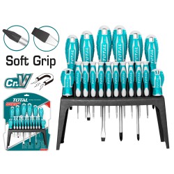 Σετ 18 μαγνητικά κατσαβίδια Soft Grip από CR-V TOTAL Σετ 18 μαγνητικά κατσαβίδια Soft Grip από CR-V TOTAL