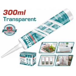Σιλικόνη γρήγορης σκλήρυνσης διάφανη 300ml Total  Σιλικόνη γρήγορης σκλήρυνσης διάφανη 300ml Total