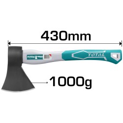 Τσεκούρι μήκους 430mm με λαβή από πλαστικό 1000gr TOTAL Τσεκούρι μήκους 430mm με λαβή από πλαστικό 1000gr TOTAL