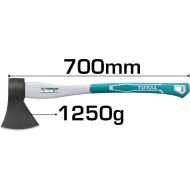 Τσεκούρι μήκους 700mm με λαβή από πλαστικό 1250gr TOTAL Τσεκούρι μήκους 700mm με λαβή από πλαστικό 1250gr TOTAL