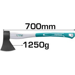 Τσεκούρι μήκους 700mm με λαβή από πλαστικό 1250gr TOTAL Τσεκούρι μήκους 700mm με λαβή από πλαστικό 1250gr TOTAL