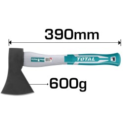 Τσεκούρι μήκους 390mm με λαβή από πλαστικό 600gr TOTAL Τσεκούρι μήκους 390mm με λαβή από πλαστικό 600gr TOTAL
