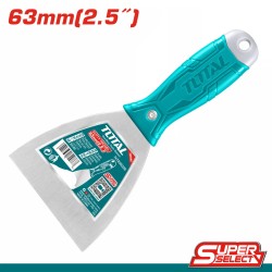 Σπάτουλα με πλαστική λαβή μήκους 63mm CARBON STEEL TOTAL  Σπάτουλα με πλαστική λαβή μήκους 63mm CARBON STEEL TOTAL