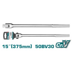 Μανέλα με υποδοχή 1/2" από CR.V μήκους 375mm TOTAL Μανέλα με υποδοχή 1/2" από CR.V μήκους 375mm TOTAL