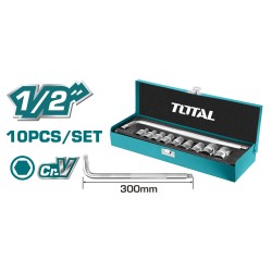 TOTAL ΣΕΤ ΚΑΣΕΤΙΝΑ ΚΑΡΥΔΑΚΙΑ 1/2" 10ΤΕΜ (THTL121101) TOTAL ΣΕΤ ΚΑΣΕΤΙΝΑ ΚΑΡΥΔΑΚΙΑ 1/2" 10ΤΕΜ (THTL121101)